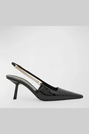 Saint Laurent Blake Croco Slingback Pumps