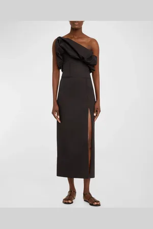 JOHANNA ORTIZ Noche Habanera One-Shoulder Puffed Dress