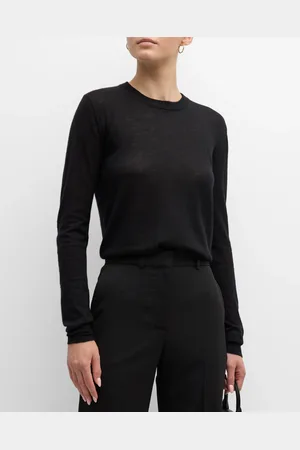 Joseph Cashair Cashmere Crewneck Long-Sleeve Shirt