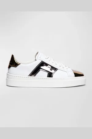 santoni DBSA Leather Low-Top Sneakers