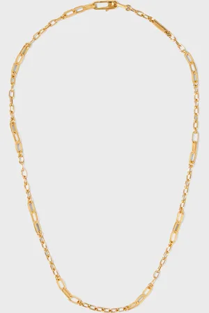 Marco Bicego Unisex 18K Mixed Coiled Open Chain Link Necklace, 21.5"