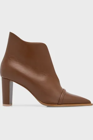 MALONE SOULIERS Clara Leather V-Cut Ankle Booties