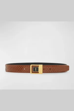 Saint Laurent YSL Python Leather Belt