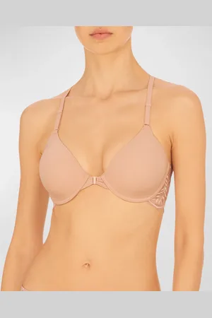 Natori Lush Lace-Back Front-Closure Contour Bra
