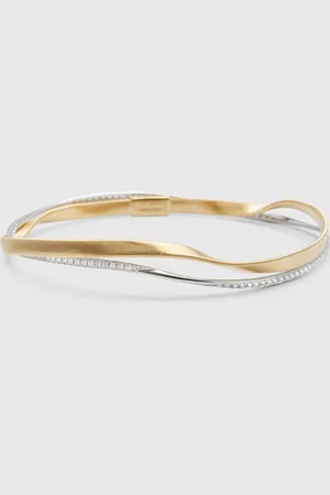 Marco Bicego Marrakech 18K Yellow and. White Gold Two Strand Diamond Bracelet