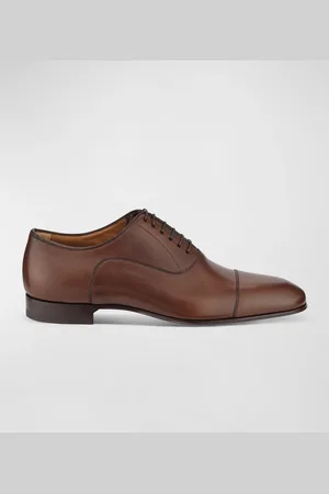 Christian Louboutin Greggo Patina Calf Leather Red Sole Oxford