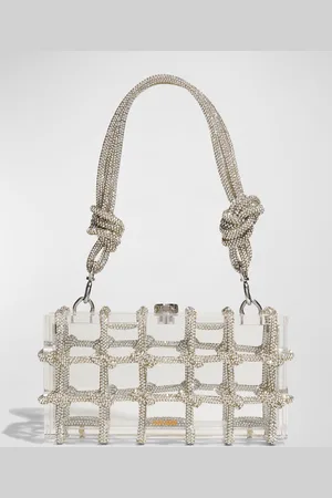 Cult Gaia Bess Caged Embellished Box Shoulder Bag