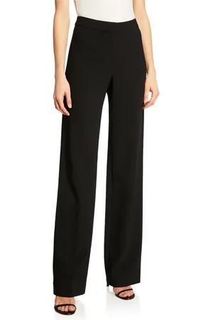 ST. JOHN Crepe Marocain Straight Leg Diana Pants