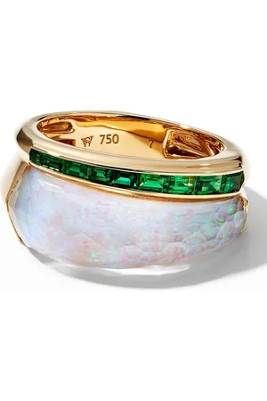 STEPHEN WEBSTER Slimline Ring Set with White Opalescent Quartz