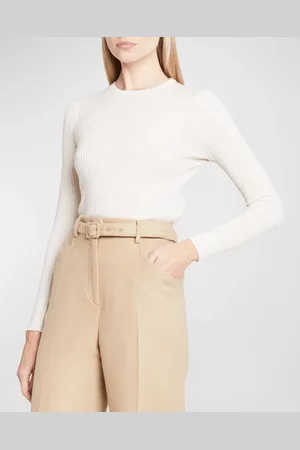 GABRIELA HEARST Browning Cashmere-Silk Rib Knit Sweater