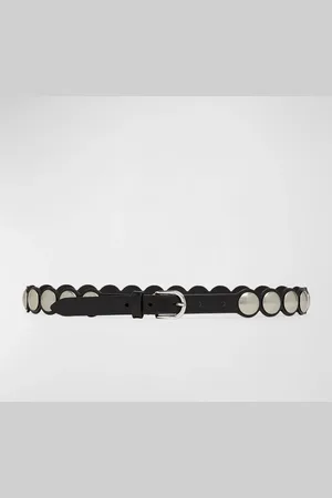 Isabel Marant Giavi Slim Studded Leather Belt