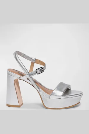 Bernardo Metallic Ankle-Strap Platform Sandals