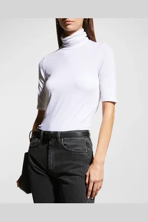Majestic Soft Touch Half-Sleeve Turtleneck