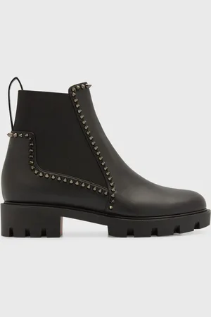 Christian Louboutin Out Lina Spike Red Sole Ankle Boots