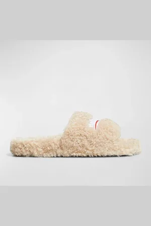 Balenciaga Faux Fur Slide Sandals