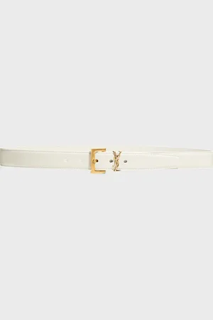 Saint Laurent Box Laque YSL Leather Belt
