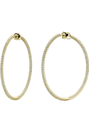 Mattia Cielo Rugiada 18K Diamond Hoop Earrings, 3.35tcw