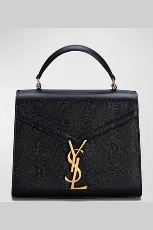 Saint Laurent Cassandra Mini YSL Top Handle Crossbody Bag in Grained Leather