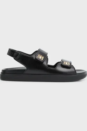 Givenchy 4G Leather Strap Flat Sandals
