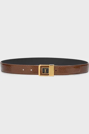 Saint Laurent YSL Python Leather Belt