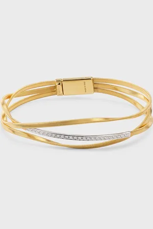 Marco Bicego Marrakech 18K 3-Strand Coil Bangle with Diamonds