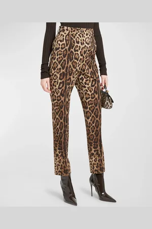 Dolce & Gabbana Leopard Straight-Leg Pants