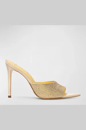 BLACK SUEDE STUDIO Crystal Embellished Pointy Mule Sandals