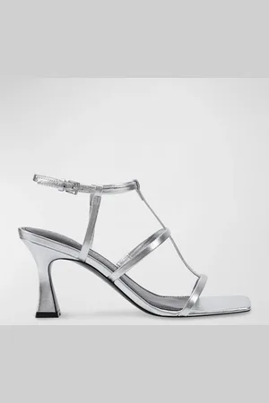 MARC FISHER Leather T-Strap Slingback Sandals