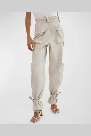 LaMarque Braxton Faux-Leather Tie-Waist Pull-On Pants