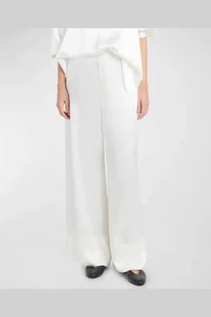 Armarium Kay Mid-Rise Wide-Leg Silk Pull-On Pants