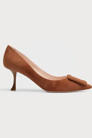 Roger Vivier Viv In The City Suede Buckle Pumps