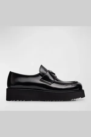 Prada Flatform Leather Loafers