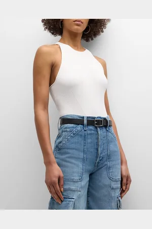 Simkhai Reza Ribbed Racerback Tank Top