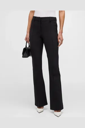 VERONICA BEARD Hibiscus Pintuck Boot-Cut Pants