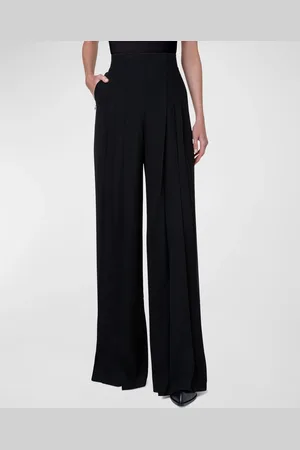 AKRIS Miyuki Pleated Wide-Leg Trousers