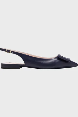 Roger Vivier Gommettine Buckle Slingback Ballerina Flats