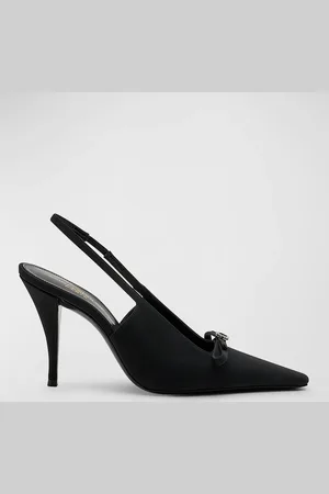Saint Laurent Sadie Silk Slingback Pumps