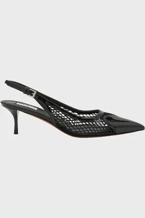 Alaïa Mesh Heart-Toe Slingback Pumps