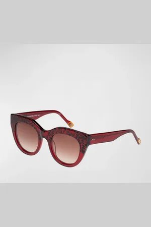 Le Specs AIRY CANARY II Red Acetate Cat-Eye Sunglasses