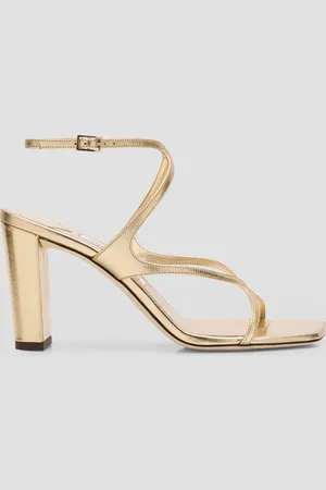 Jimmy Choo Azie Metallic Ankle-Strap Sandals