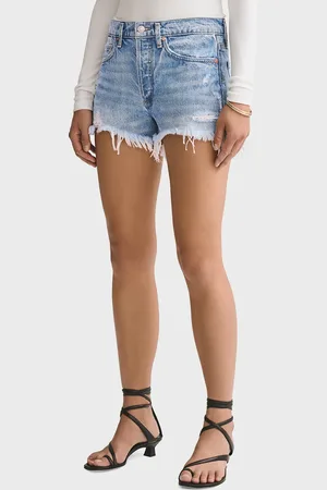 AGOLDE Parker Vintage Frayed-Hem Denim Shorts