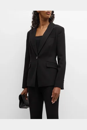 ELIE TAHARI The Sylvie Peak-Lapel Single-Button Blazer