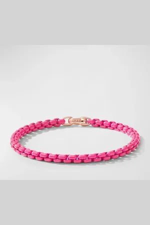 David Yurman DY Bel Aire Chain Bracelet with 14K Rose Gold, 4mm