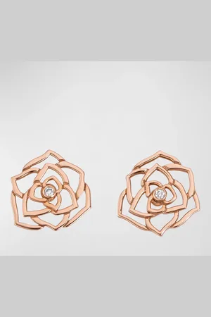 PIAGET Rose 18K Lace Diamond Earrings