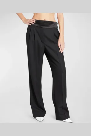 Stella McCartney Wide-Leg Wool Tuxedo Trousers