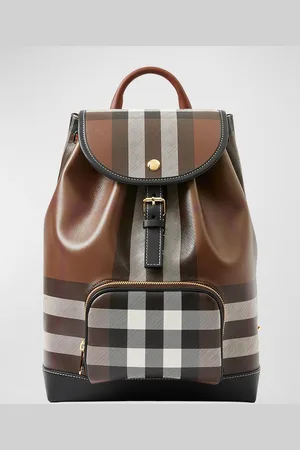 Burberry Check Flap Drawstring Backpack