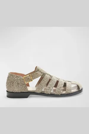 Loewe Campo Brushed Suede Fisherman Sandals