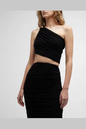 Norma Kamali Diana Asymmetric Swim Bra Top
