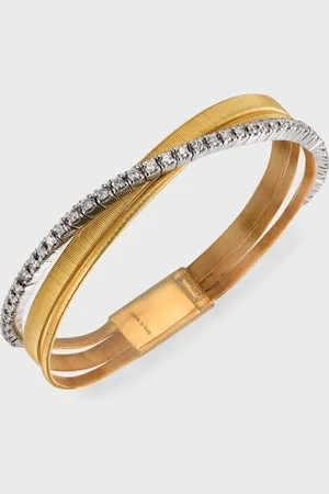 Marco Bicego Masai White Gold 3-Strand Bracelet with Diamonds