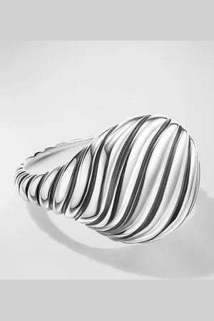 David Yurman Sculpted Cable Pinky Ring in Silver, 13mm